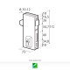 Cerradura medio bombillo exterior con pomo interior