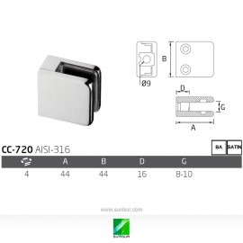 Pinza base plana CC-720