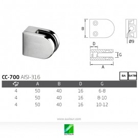 Pinza base plana CC-700