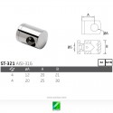 Soporte pasante para tubo plano ST-321