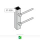 Soporte ciego para tubo plano ST-323