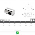 Soporte ciego para tubo redondo ST-322