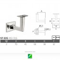 Soporte pasamanos pared tubo plano ST-335