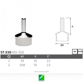 Soporte pasamanos a tubo sin cogida ST-330