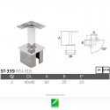 Soporte pasamanos poste tubo plano ST-339