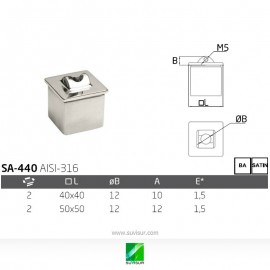 Soporte pasamanos poste sin cogida SA-440