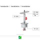 Soporte pasamanos poste sin cogida TF-533