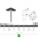 Soporte pasamanos ángulo tubo redondo BF-C R 90